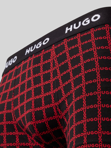 HUGO Pants Trunks mit Logo-Bund im 3er-Pack Mittelgrau 2
