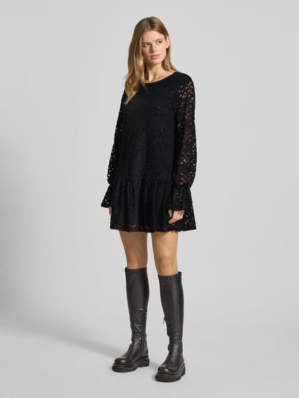 Gina Tricot Minijurk met ronde hals Zwart - 1