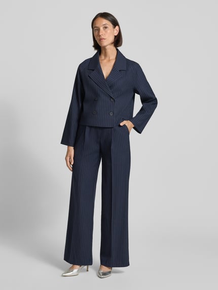 LOLLYS LAUNDRY Korte blazer met reverskraag, model 'Amin' Donkerblauw - 1