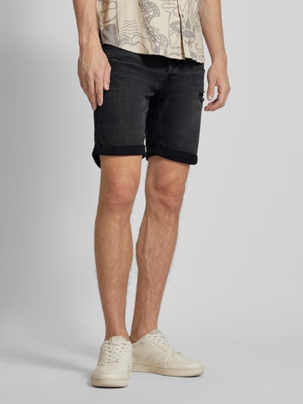 JACK & JONES Regular Fit Jeansshorts im 5-Pocket-Design Modell 'RICK' Black 4