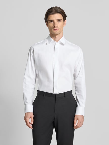 ETERNA Modern Fit Business-Hemd mit Knopfleiste Weiss 4
