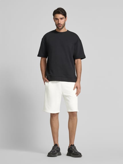 GUESS Activewear Korte broek met elastische band en tunnelkoord, model 'ALDWIN' Offwhite - 1