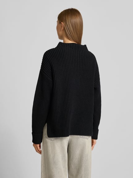 Selected Regular fit gebreide pullover van katoenmix, model 'SELMA' Zwart - 5