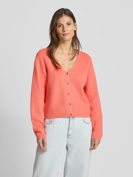 MSCH Copenhagen Cardigan met V-hals, model 'Klaka' Koraal - 4