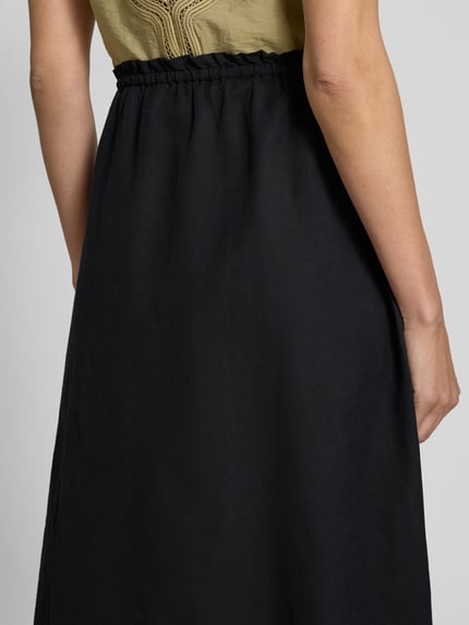 Christian Berg Woman Leinenrock mit Gehschlitz Black 3