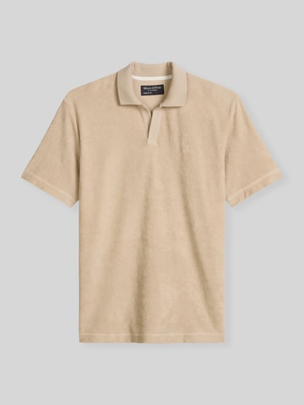 Marc O'Polo Regular Fit Poloshirt aus reinem Baumwoll-Frottee Beige 2