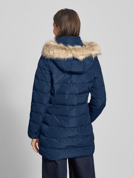 Tommy Hilfiger Slim fit lange donsjas met afneembaar imitatiebont Marineblauw - 5