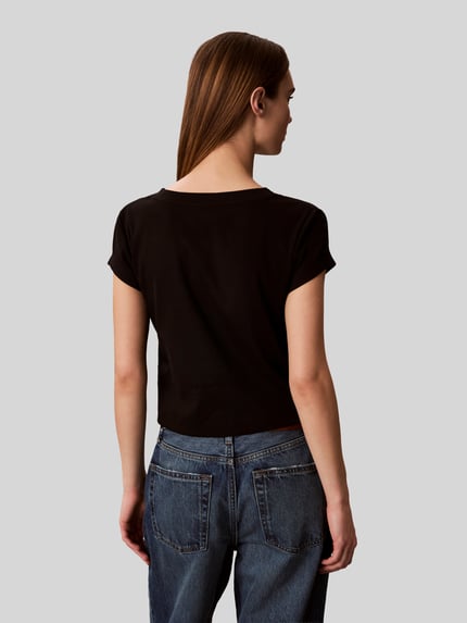 Calvin Klein Jeans Slim Fit T-Shirt aus Baumwoll-Mix Black 5