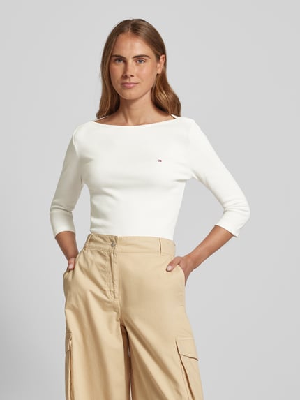 Tommy Hilfiger 3/4-shirt met boothals model 'NEW CODY' Ecru - 4