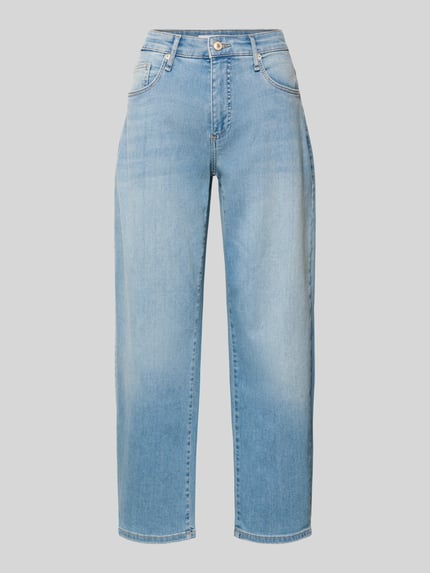 Produktfoto, Balloon Fit Jeans mit Lyocell-Anteil Modell 'DANNI' von MAC im 5-Pocket-Design, hellblau, sichtbare Struktur und glatte Textur