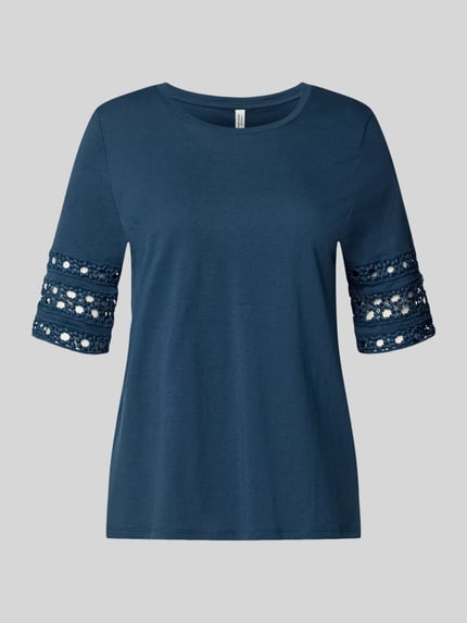 VERO MODA regular fit t-shirt van puur katoen model 'IVACY' Rookblauw - 2