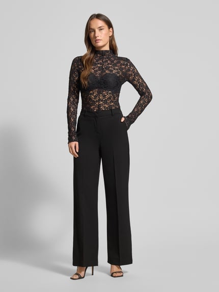 b.young Stoffen broek met bandplooien model 'DANTA' Zwart - 1