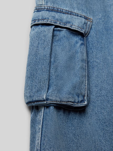 NAME IT Baggy fit cargo-jeans met steekzakken, model 'RYAN' Blauw - 2