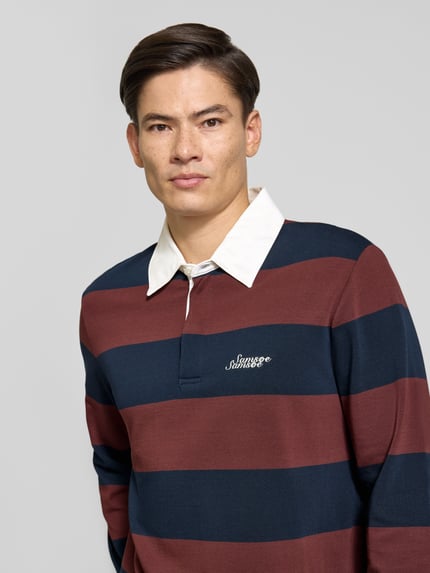 Samsøe Samsøe koszulka polo o kroju regular fit z czystej bawełny model 'KEVIN' Bordowy 3