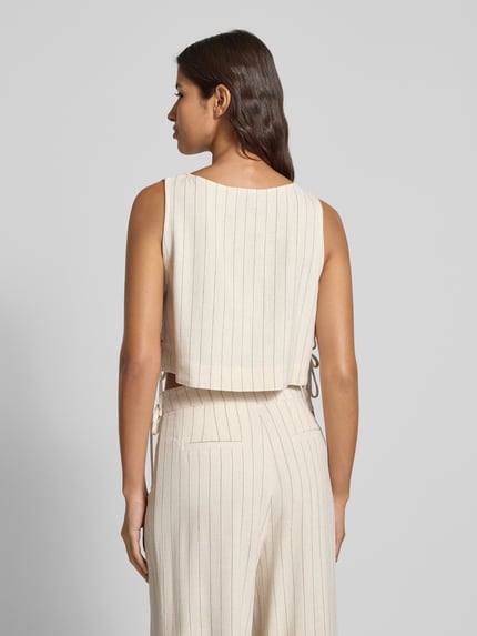 INFLUENCER'S CHOICE BY P&C* Top bluzkowy o kroju regular fit z bocznym sznurowaniem Piaskowy 5