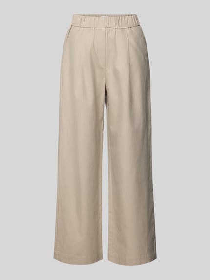 Jake*s Collection Straight Leg Stoffhose mit elastischem Bund Kitt 2