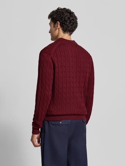 Tommy Hilfiger Regular Fit Pullover aus reiner Baumwolle Bordeaux 5