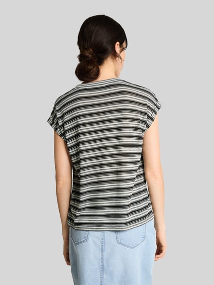 Tom Tailor Denim Regular Fit T-Shirt aus Viskose-Mix Black 5
