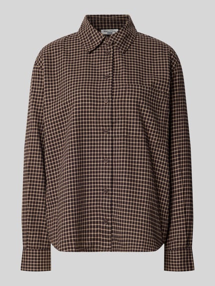 relaxed fit blouse met lange mouwen van puur katoen Shop The Look MANNEQUINE