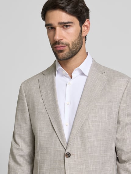 JOOP! COLLECTION Taillierter Sakko aus Baumwoll-Woll-Mix mit Leinen-Anteil Modell 'Hoverest' Beige 3