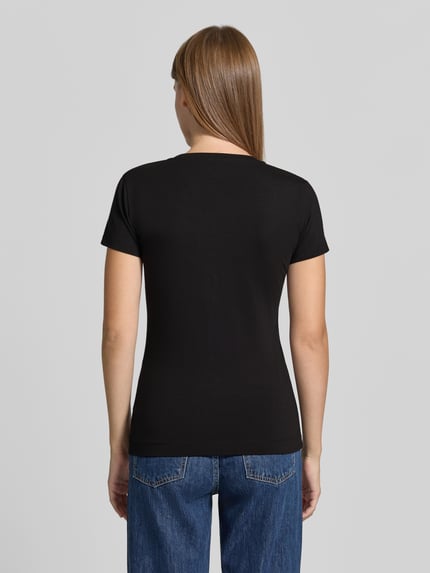 GUESS Slim Fit T-Shirt aus elastischem Baumwoll-Mix Modell 'SAVANNA' Black 5