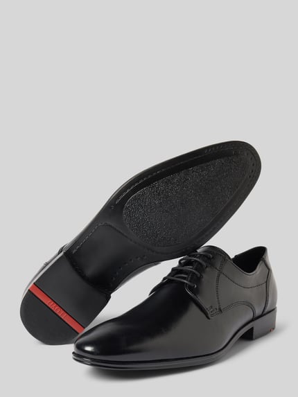 LLOYD Leren derbyschoenen met siernaden, model 'CORE' Zwart - 4