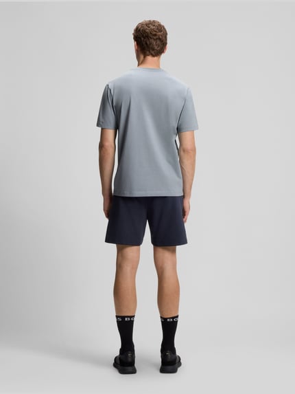 BOSS Green Relaxed Fit T-Shirt aus Baumwoll-Mix Modell 'TS_NETWORK FLAG' Rauchblau 5