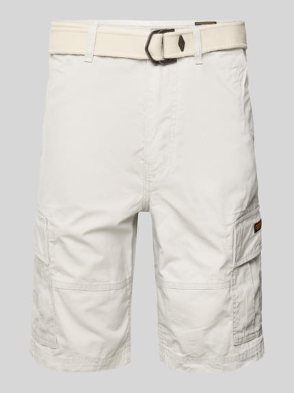 Superdry Regular Fit Cargoshorts mit Gürtel Modell 'Heavy' Offwhite 2