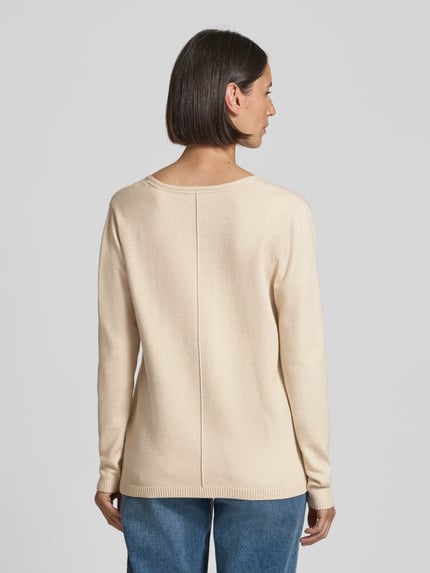 FREE/QUENT Strickpullover mit Teilungsnaht Modell 'Claura' Beige 5