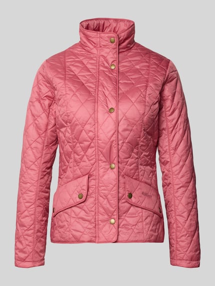 Produktfoto, Regular Fit Steppjacke mit Stehkragen Modell 'FLYWEIGHT' von Barbour, efekt: jednolity kolor, krój regular fit, stójka, zatrzaski, długi rękaw, kieszenie z patką, wykończenie materiału: pikowanie