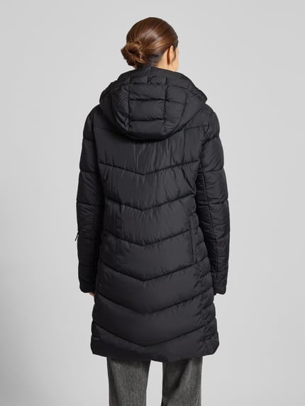FIRE + ICE Gewatteerde lange jas met tweewegsritssluiting, model 'AENNY3' Black - 5