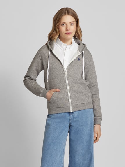 Polo Ralph Lauren Bluza rozpinana z wyhaftowanym logo Średnioszary melanż 4