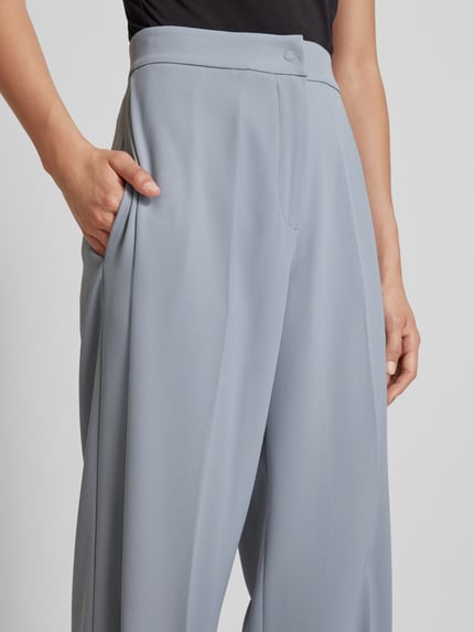 Emporio Armani Straight Leg Stoffhose mit Webmuster Hellblau 3