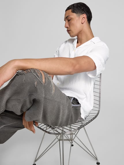Officine Générale Vrijetijdsoverhemd met knoopsluiting Wit - 3