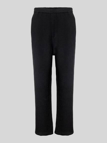 Relaxed fit stoffen broek met structuurmotief Shop The Look MANNEQUINE