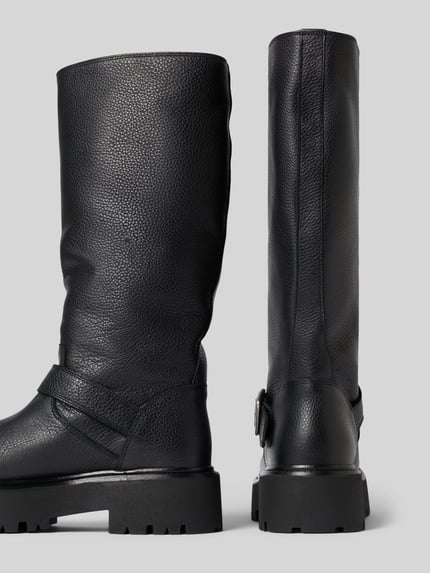 Copenhagen Stiefel aus Rindsnappa mit Schnallenriemen Black 2