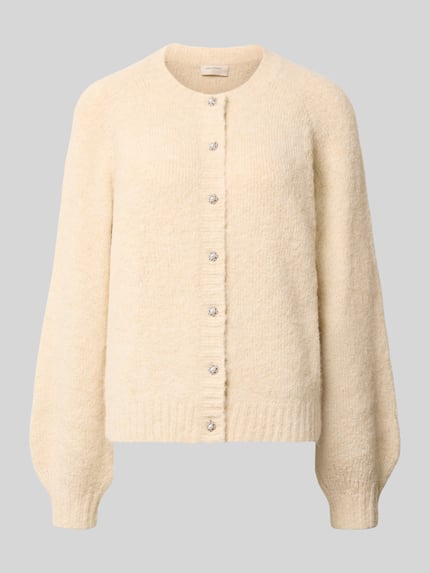 FREE/QUENT Gebreid jack met ronde hals, model 'Luisa' Beige - 2