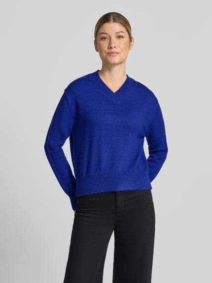 MANGO Strickpullover mit V-Ausschnitt Modell 'LIMONI' Royal 4