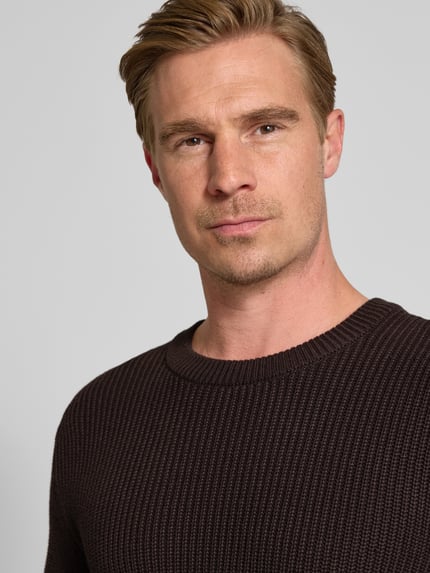 MCNEAL Strickpullover mit Rundhalsausschnitt Schoko 3