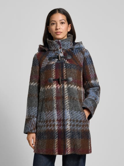 Amber & June Regular Fit Dufflecoat mit Kapuze Blau 4