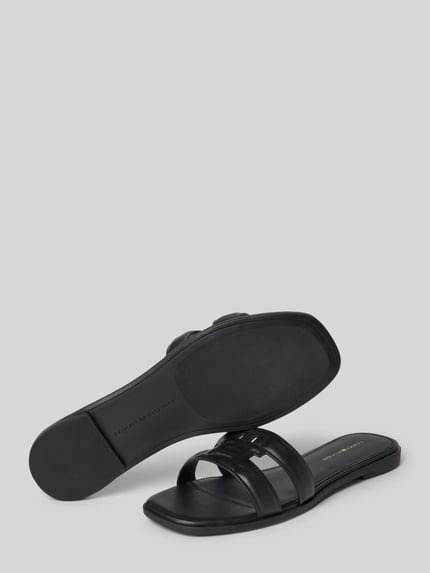 Tommy Hilfiger Pantoletten aus echtem Leder BLACK 4