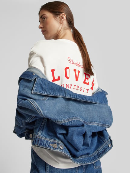 VERO MODA Relaxed Fit T-Shirt aus reiner Baumwolle Modell 'SOPHIE MIA' Weiss 3