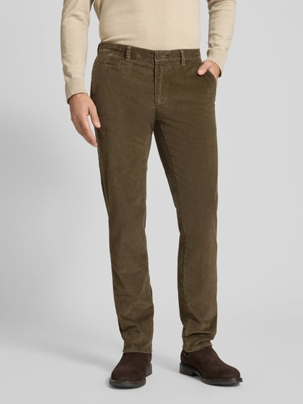 Brax Slim Fit Cordhose mit Gesäßtaschen Modell 'Fabio' Taupe 4