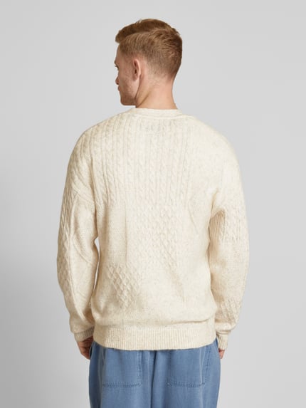 JACK & JONES Premium Gebreid jack met kabelpatroon, model 'MARKUS' Offwhite - 5