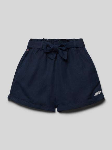 Tommy Hilfiger Teens Szorty z elastycznym pasem i wyhaftowanym logo Granatowy 1