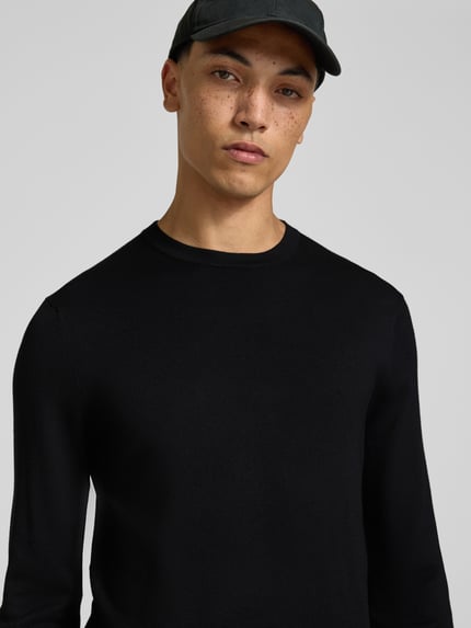 ONLY & SONS Regular fit pullover van viscosemix model 'WYLER' ' Zwart - 3