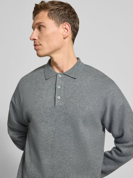 JACK & JONES Premium Gebreide pullover met polokraag, model 'BLABRADFORT' Middengrijs - 3