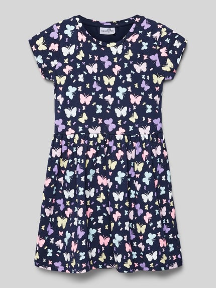 Happy Girls Kleid mit Rundhalsausschnitt Marine 1