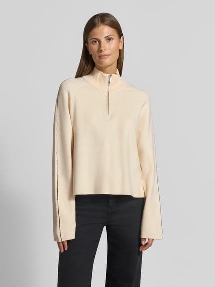 VERO MODA Loose fit pullover met schipperskraag model 'SABA' Ecru - 4