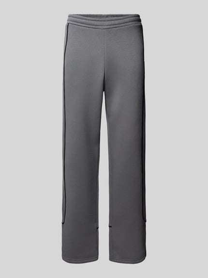 REVIEW Straight Leg Sweatpants mit elastischem Bund Dunkelgrau 2